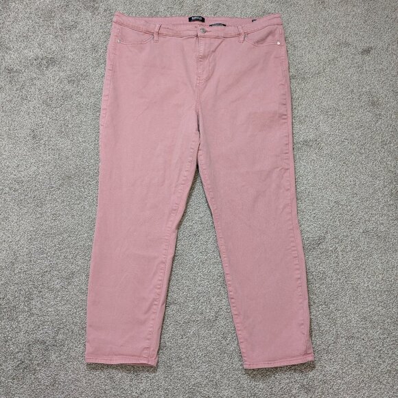 BUFFALO D BITTON Havana, Pink High Rise Soft Stretch Ankle Skinny Jeans; Size 18 - Picture 1 of 5